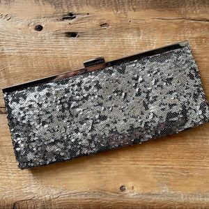 Style & Co Gunmetal Sequin Clutch